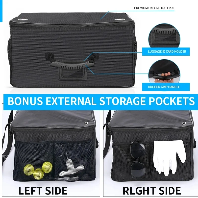 Premium Golf Trunk Organizer Waterproof Travel Car Golf Locker for Golf Accessories