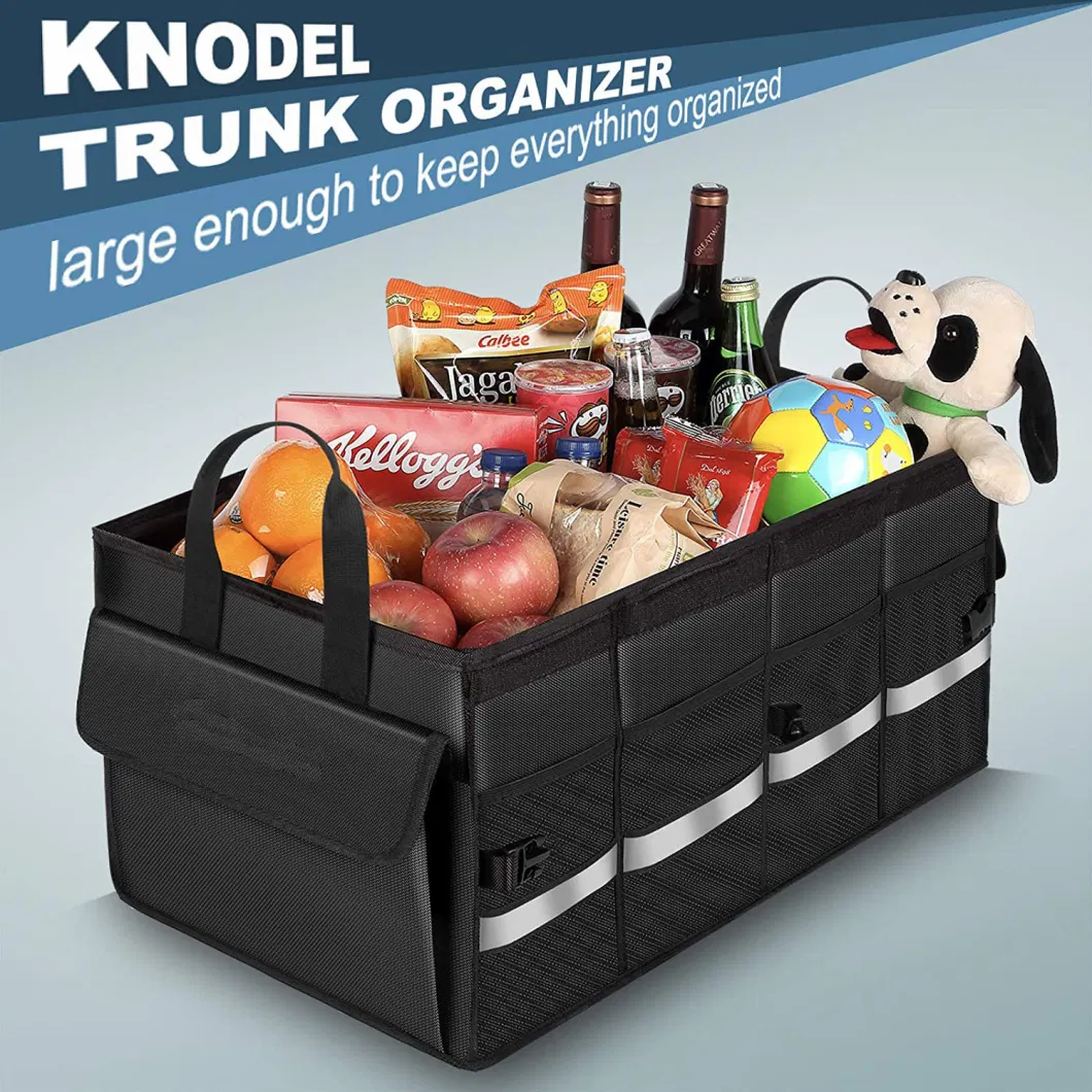 Collapsible Car Trunk Storage Organizer with Lid