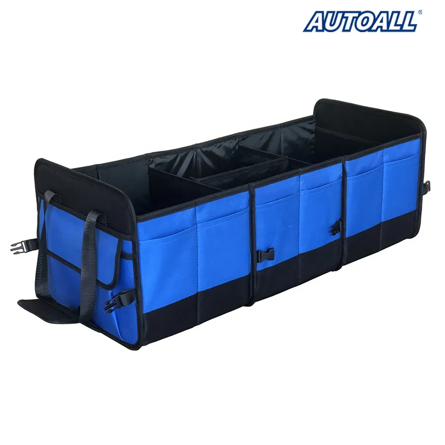 차가운 큰 수용량 자동차 트렁크 조직자 폴리에스테 더 강한 직물 조직자